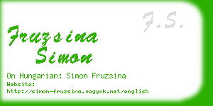 fruzsina simon business card